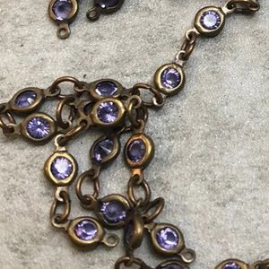 COPY - Swarovski violet channel link chain